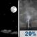 Saturday Night: A 20 percent chance of showers and thunderstorms after 1am.  Mostly clear, with a low around 79. South wind 10 to 15 mph, with gusts as high as 20 mph. 