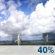 Sunday: A 40 percent chance of showers and thunderstorms.  Mostly sunny, with a high near 91. South southwest wind 5 to 10 mph. 