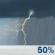 Monday: A 50 percent chance of showers and thunderstorms, mainly before 1pm.  Mostly cloudy, with a high near 83. North wind around 10 mph. 